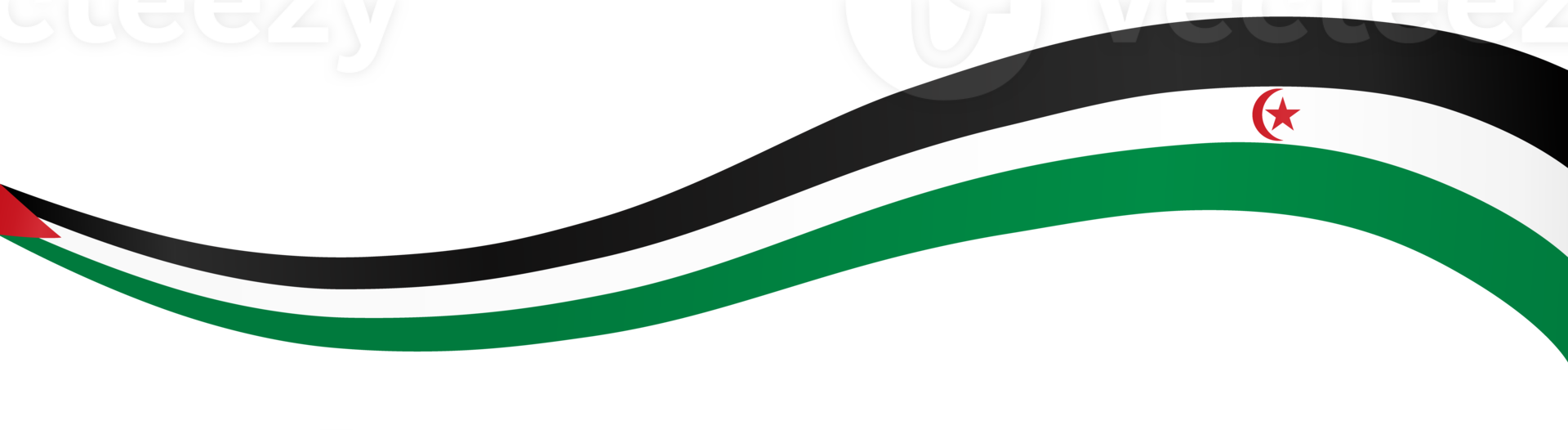 Western sahara flag wave png