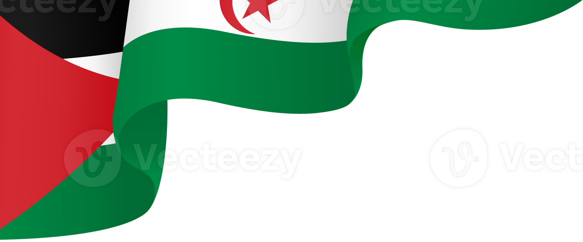 Western sahara flag wave png