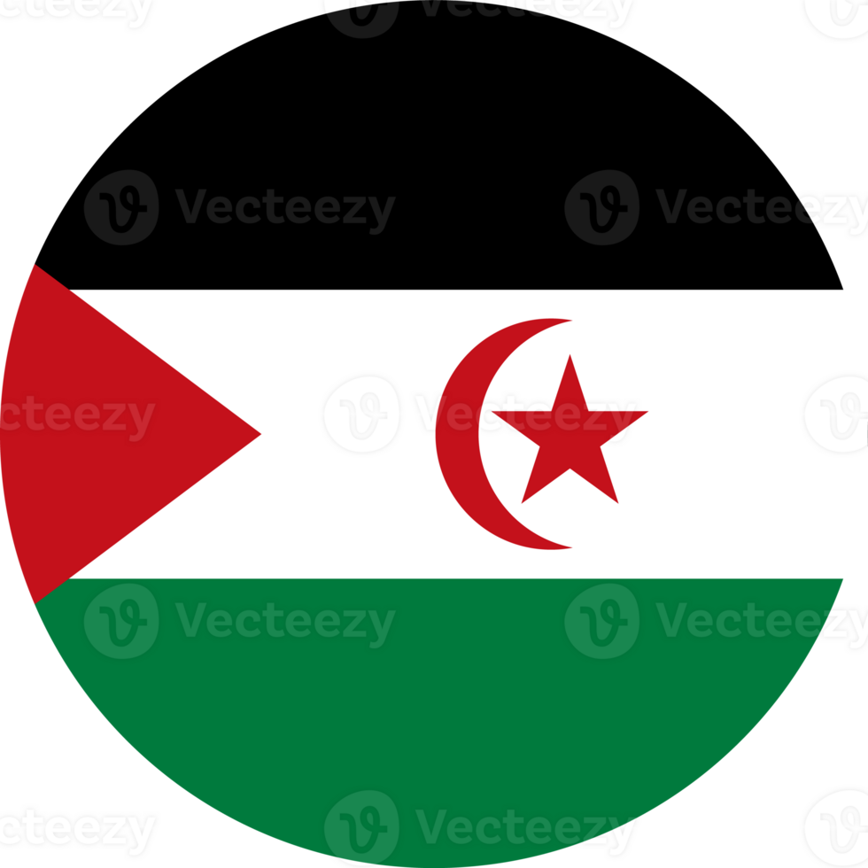 Western sahara flag button png