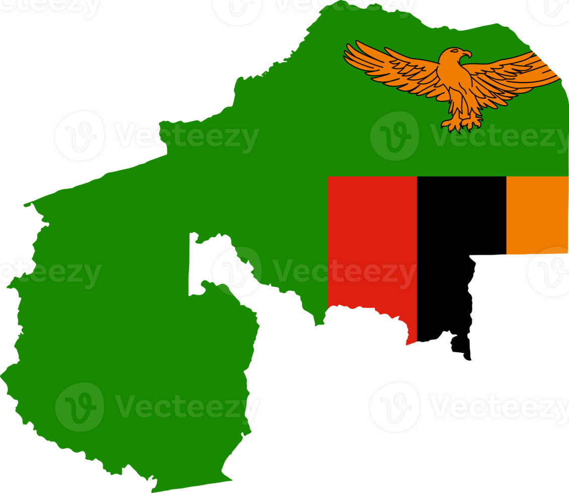 Zambia map flag png