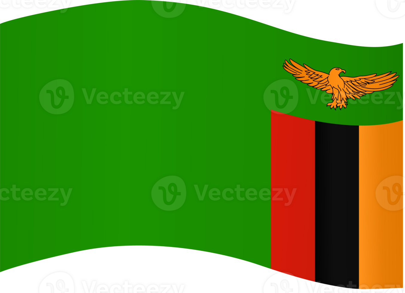 Zambia flag wave png