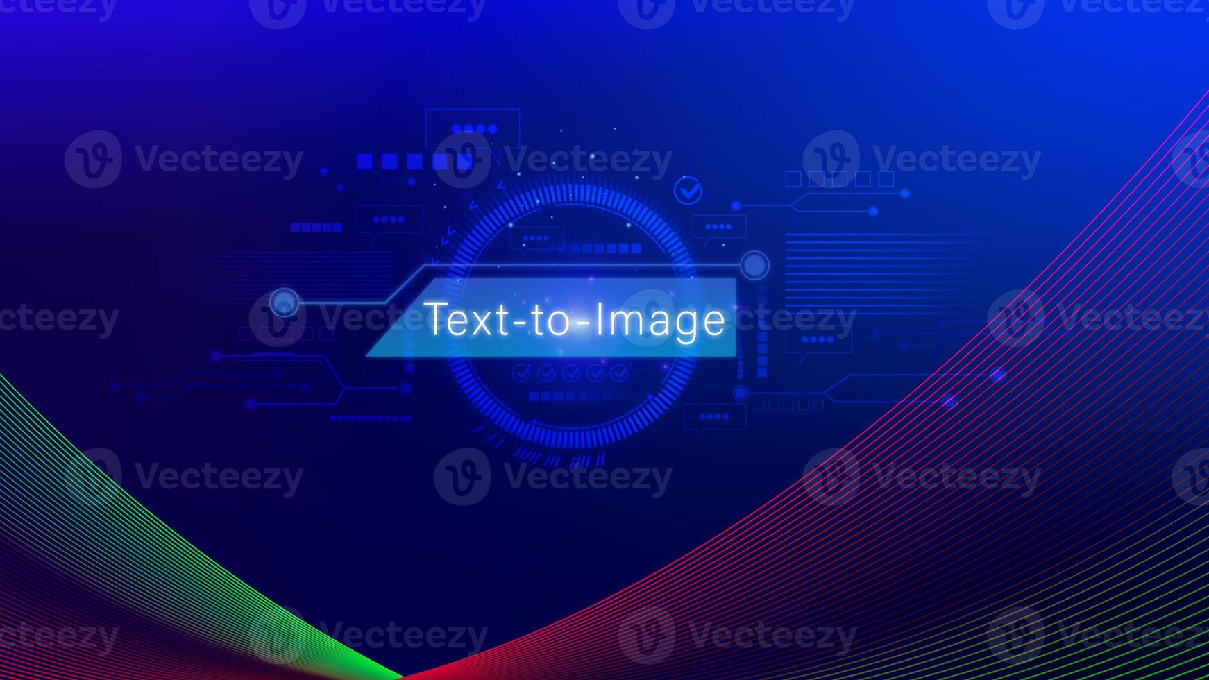 Ai tech Text to image, virtual graphic with AI, Artificial Intelligence, using command prompt for generates something, Futuristic technology transformation. photo