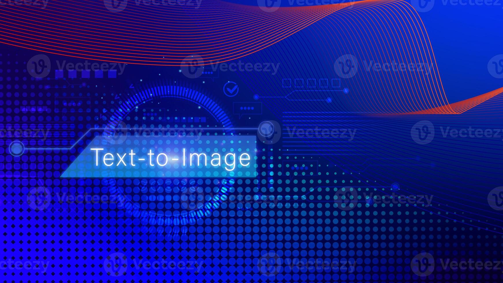 Ai tech Text to image, virtual graphic with AI, Artificial Intelligence, using command prompt for generates something, Futuristic technology transformation. photo