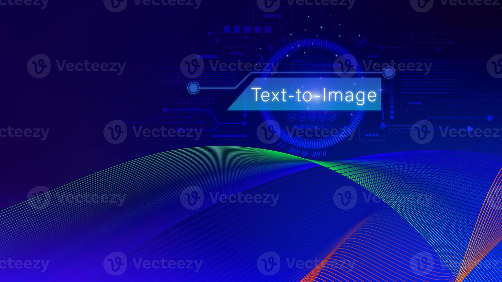 Ai tech Text to image, virtual graphic with AI, Artificial Intelligence, using command prompt for generates something, Futuristic technology transformation. photo
