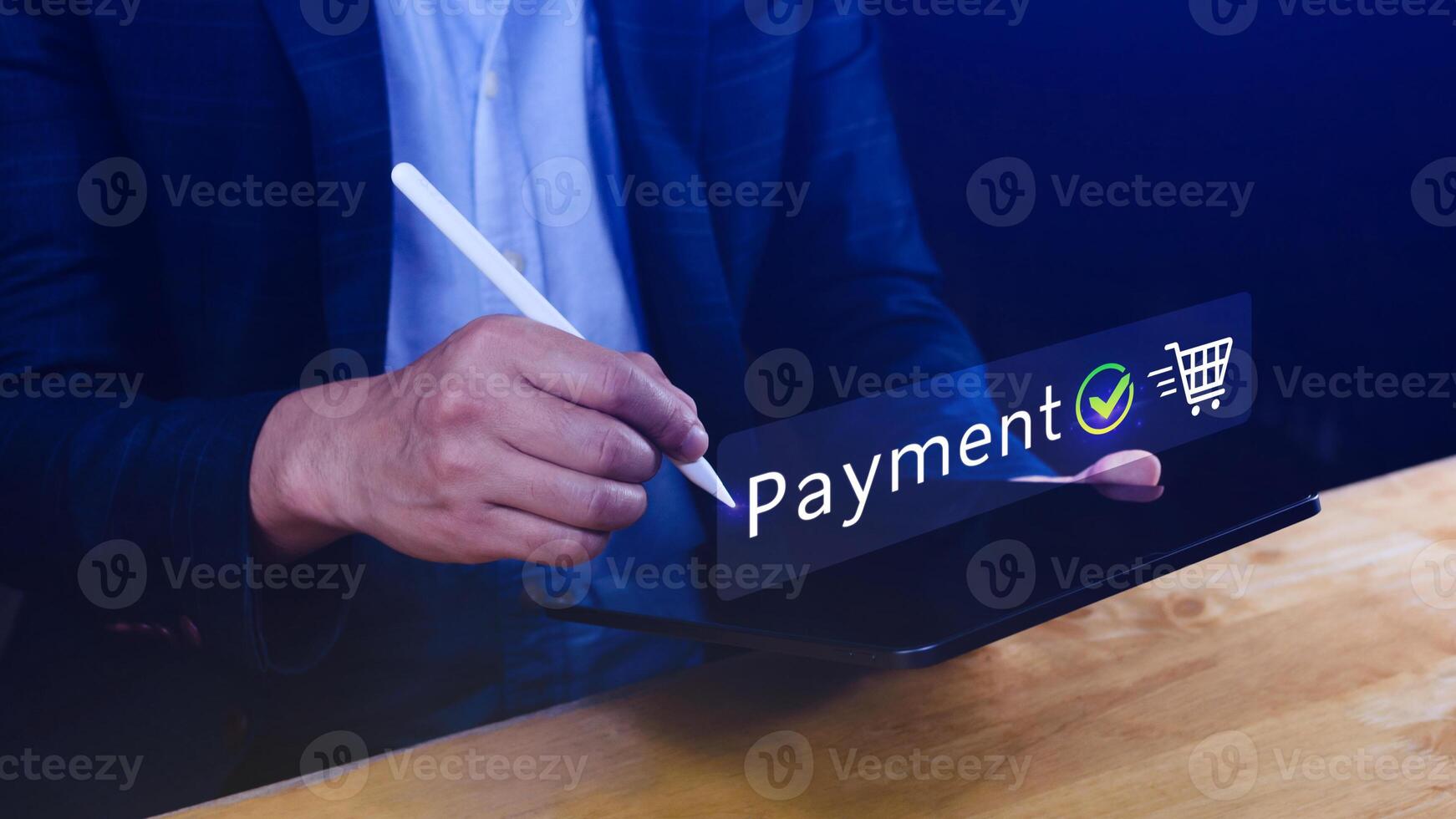 Digital online payment concept, Business with online payment and shopping online payment, banking, Online Money Transfer Confirmed, Concept online banking, payment transfer. photo