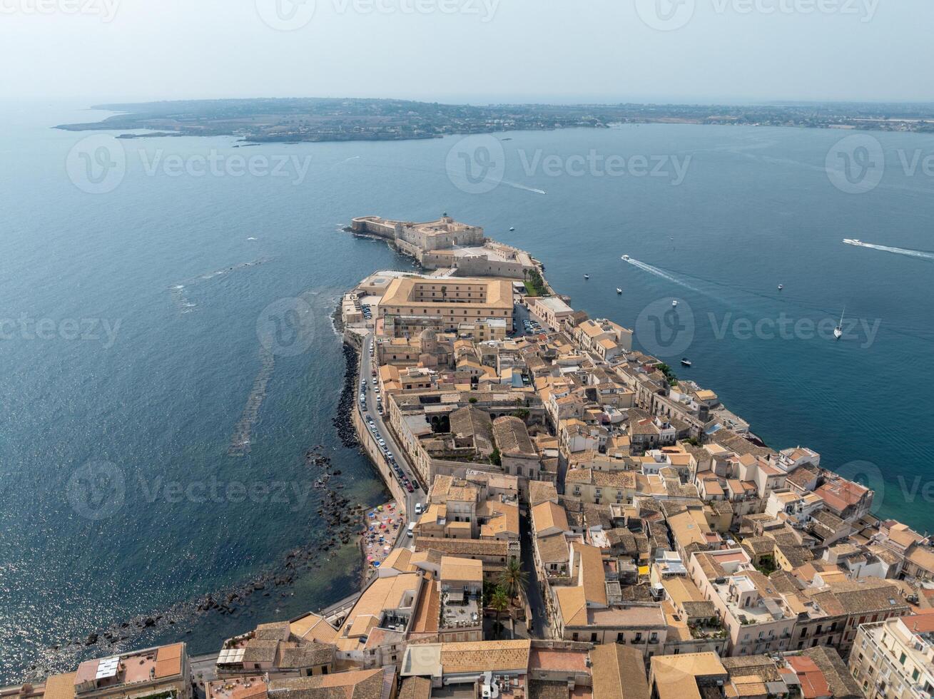 Aerial View of Syracuse, Sicily, Italy photo