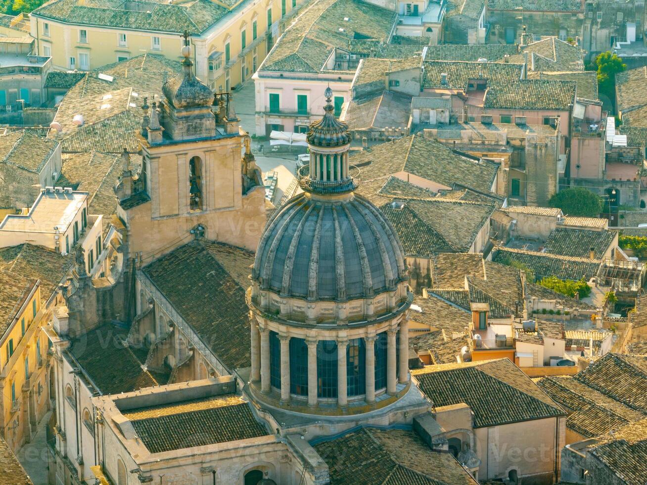 Baroque Duomo di San Giorgio or Cathedral of San Giorgio in Ragusa Ibla, Sicily, Italy photo