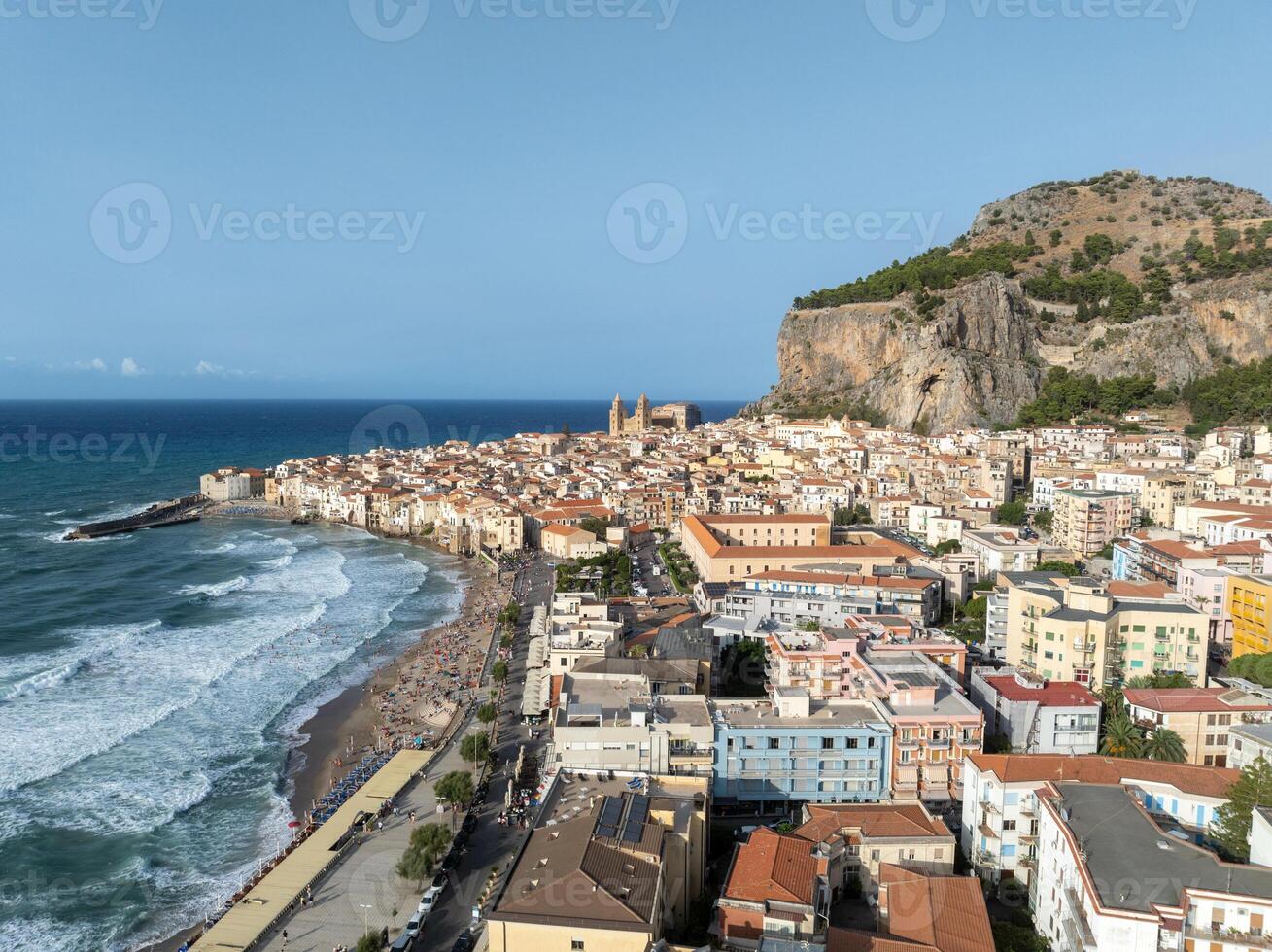 Aerial View - Cefalu, Italy photo