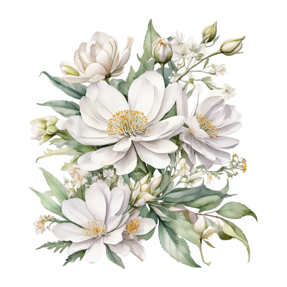 Watercolor Floral Flower Design, Watercolor Flower Arrangements Floral, Watercolor Flower Bouquet png