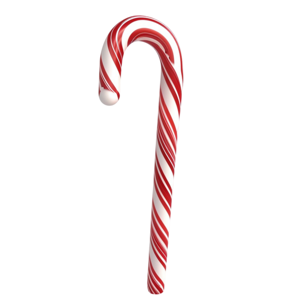Christmas Candy Cane Isolated Transparent Background AI-Generative png