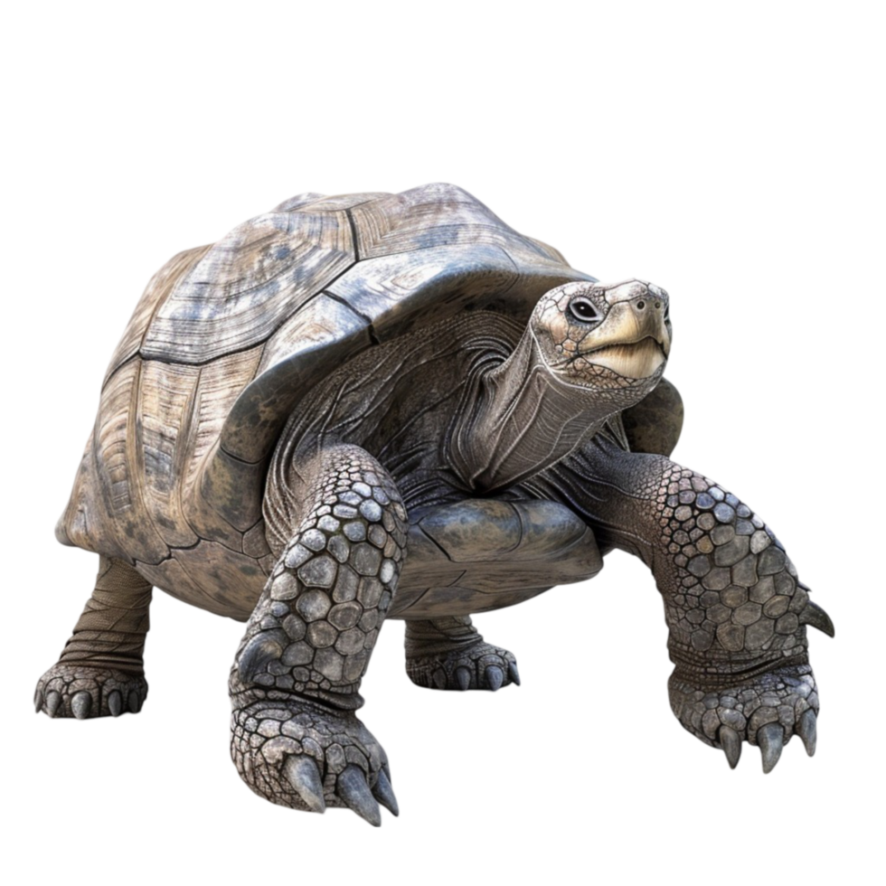Large Tortoise on Transparent Background AI-Generative png