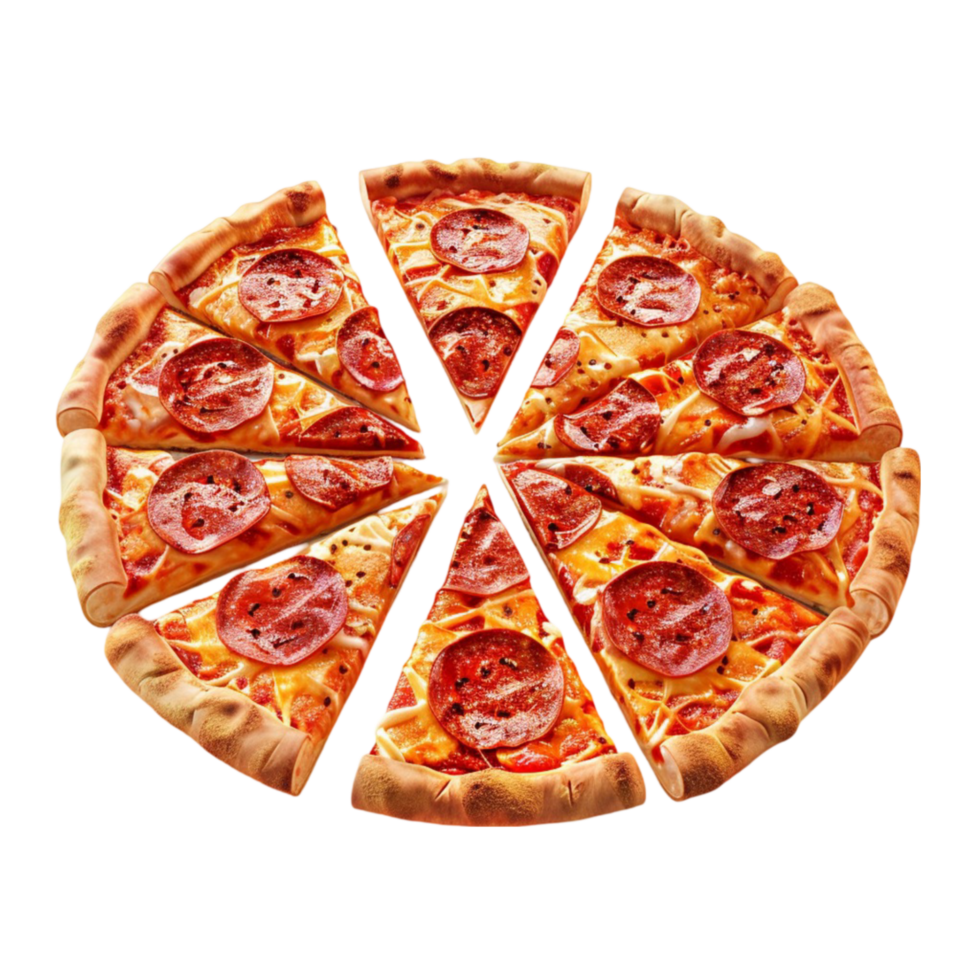 Pizza Slices on Transparent Background AI-Generative png