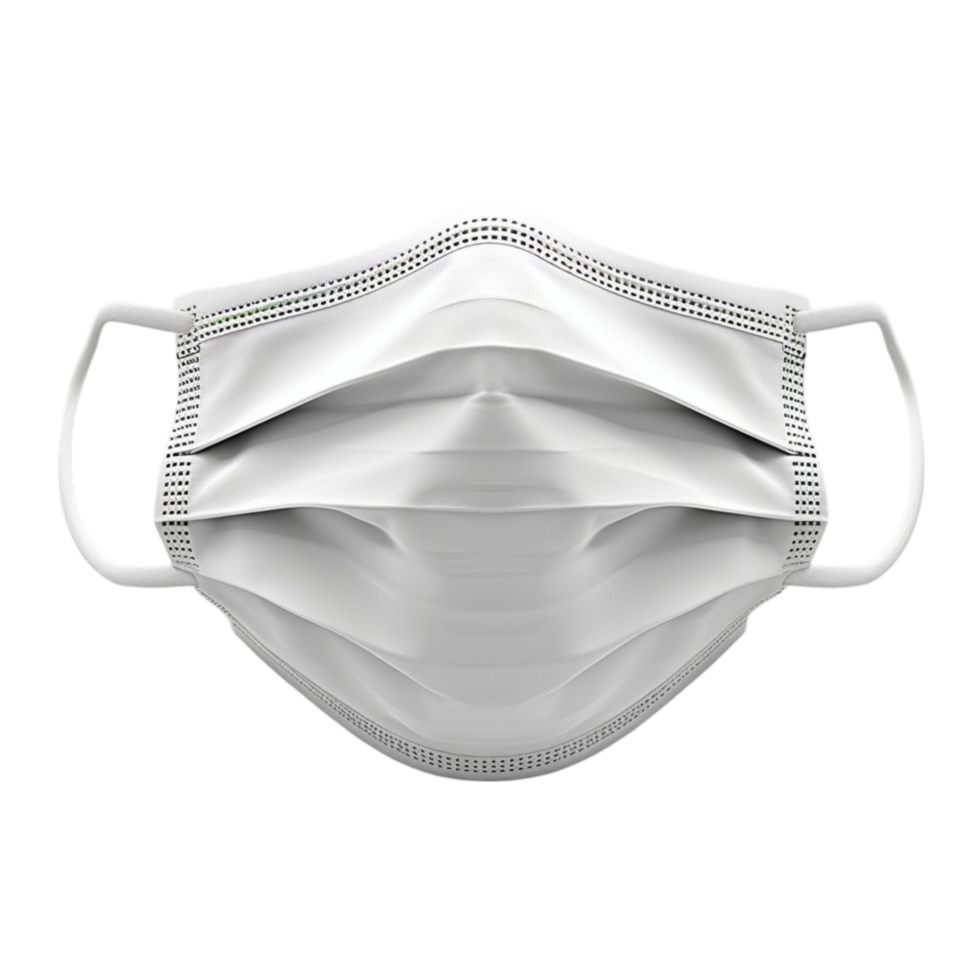 A White Surgical Mask on a Transparent Background AI-Generative png