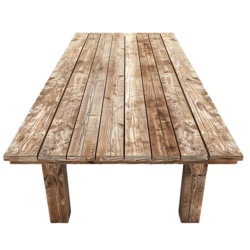 Wooden Table Wooden Top Transparent Background AI-Generative png