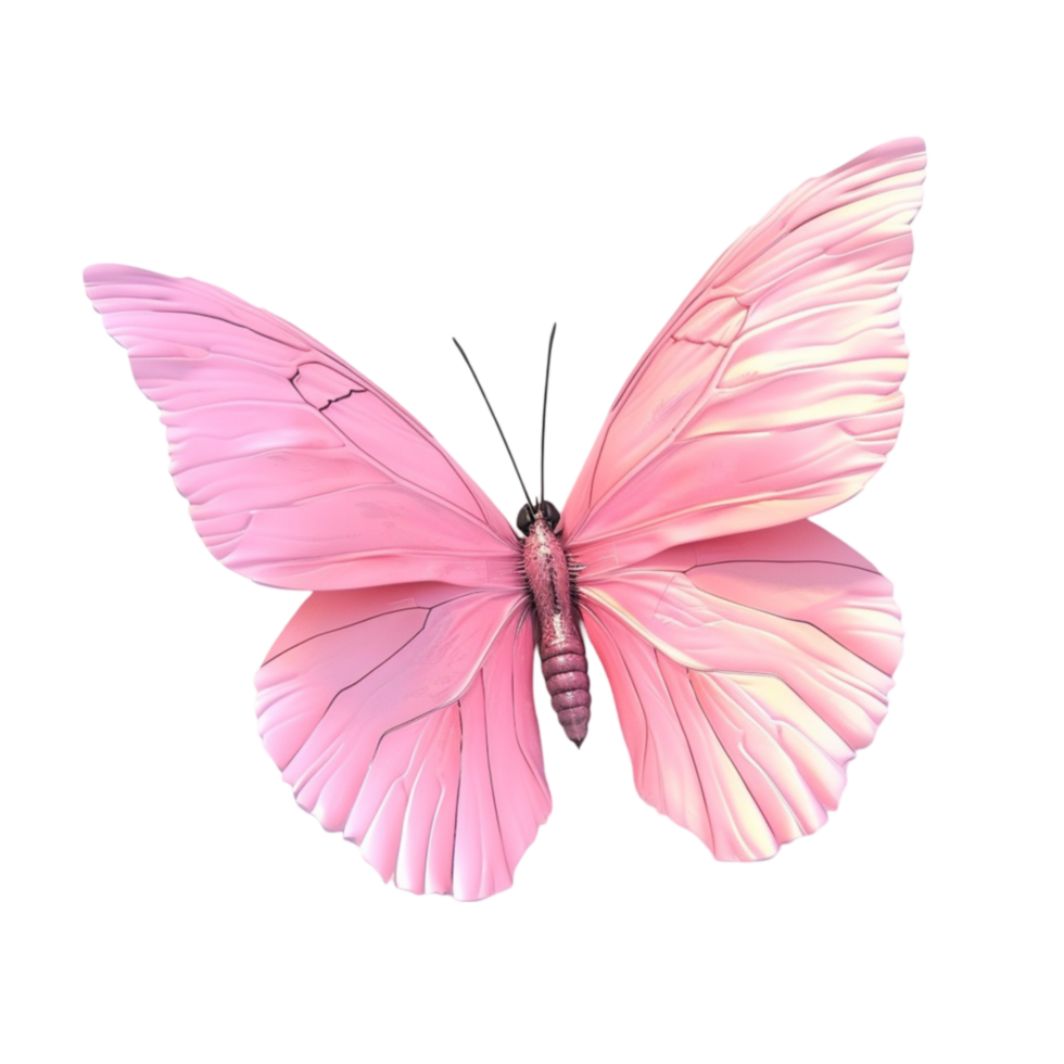 Pink Butterfly on Transparent Background AI-Generative png