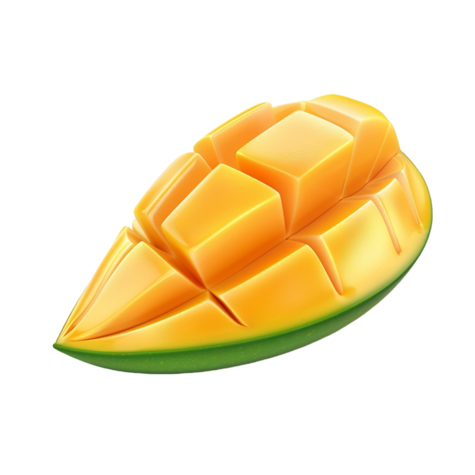 Mango Fruit Icon on Transparent Background AI-Generative png