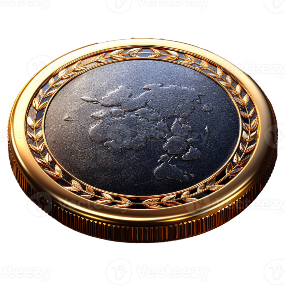 Abstract Coin Image on Transparent Background png