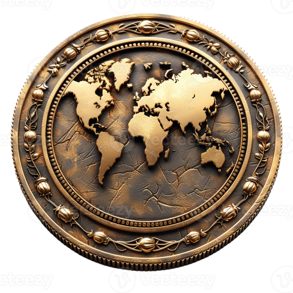 Abstract Coin Image on Transparent Background png