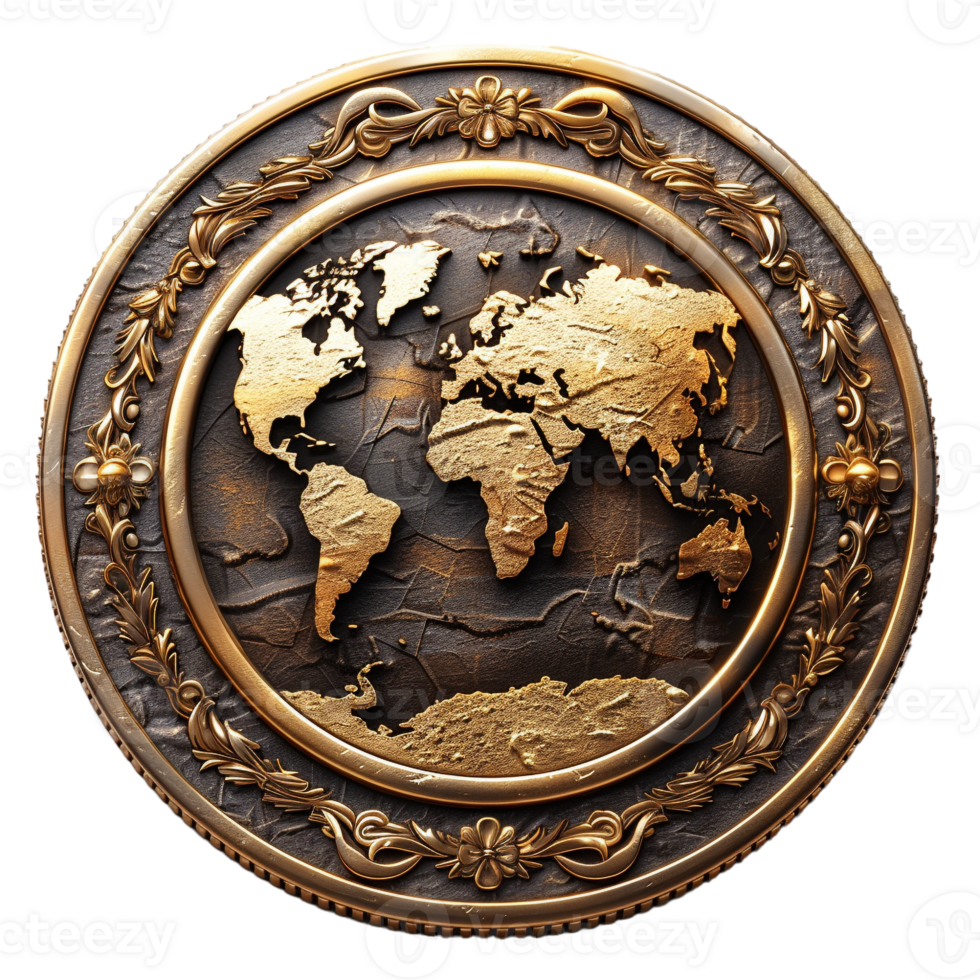 Abstract Coin Image on Transparent Background png