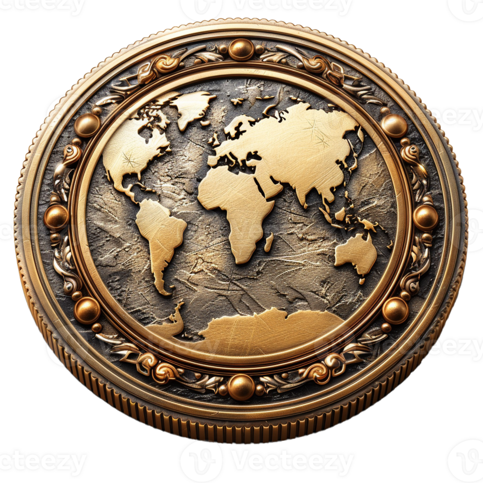 Abstract Coin Image on Transparent Background png