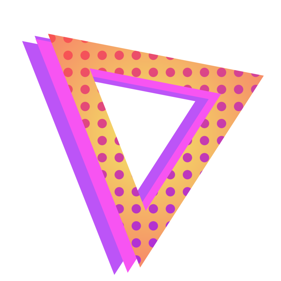 Abstract retro style 80s-90s geometric shapes png