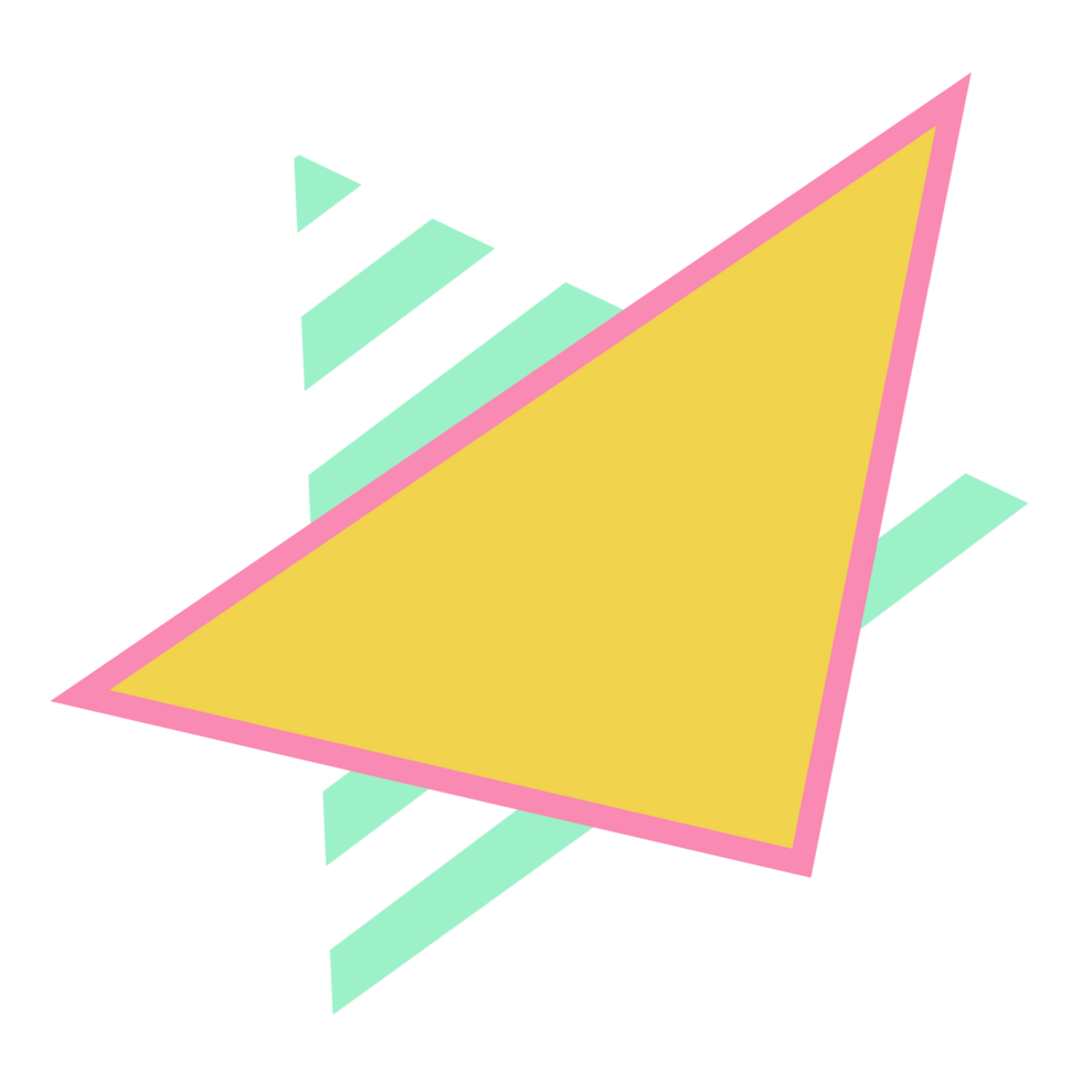 Abstract retro style 80s-90s geometric shapes png
