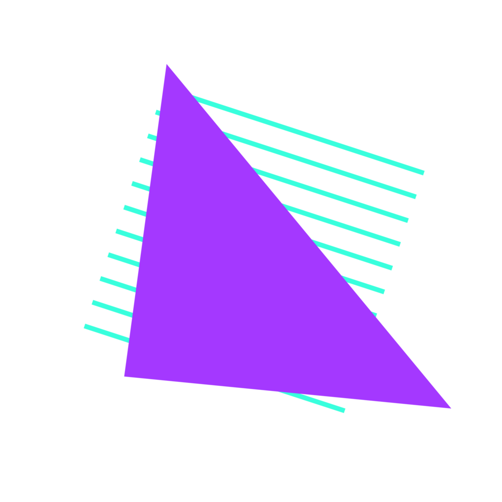 Abstract retro style 80s-90s geometric shapes png