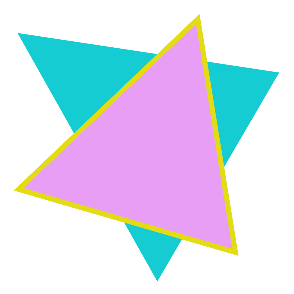 Abstract retro style 80s-90s geometric shapes png