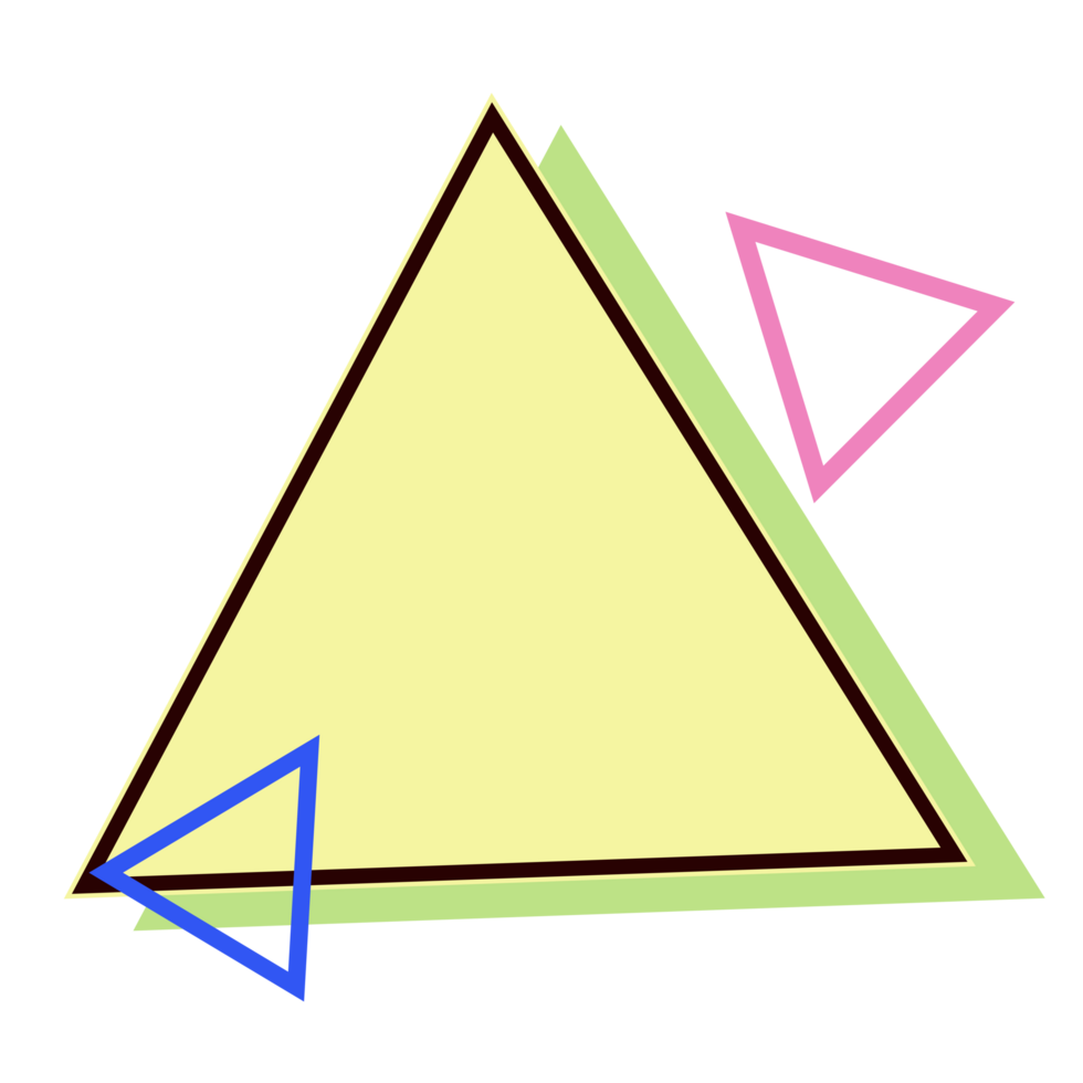 Abstract retro style 80s-90s geometric shapes png