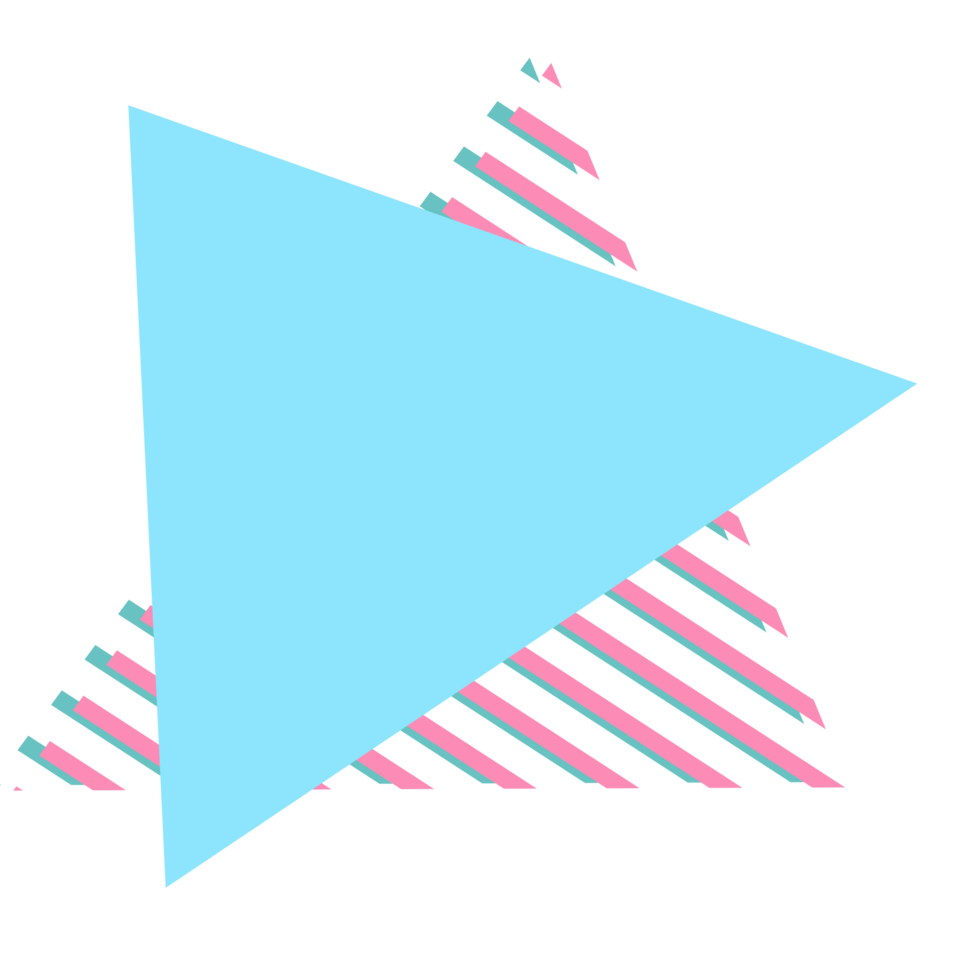 Abstract retro style 80s-90s geometric shapes png