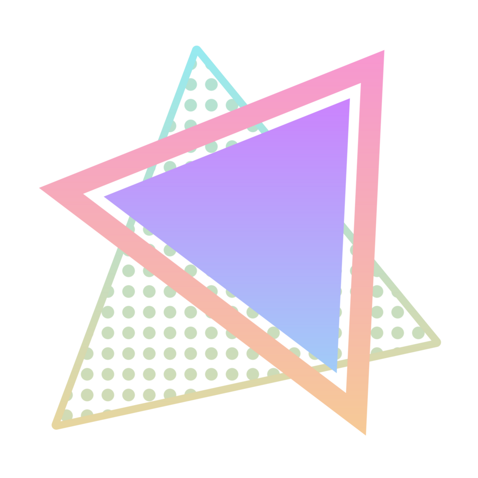 Abstract retro style 80s-90s geometric shapes png
