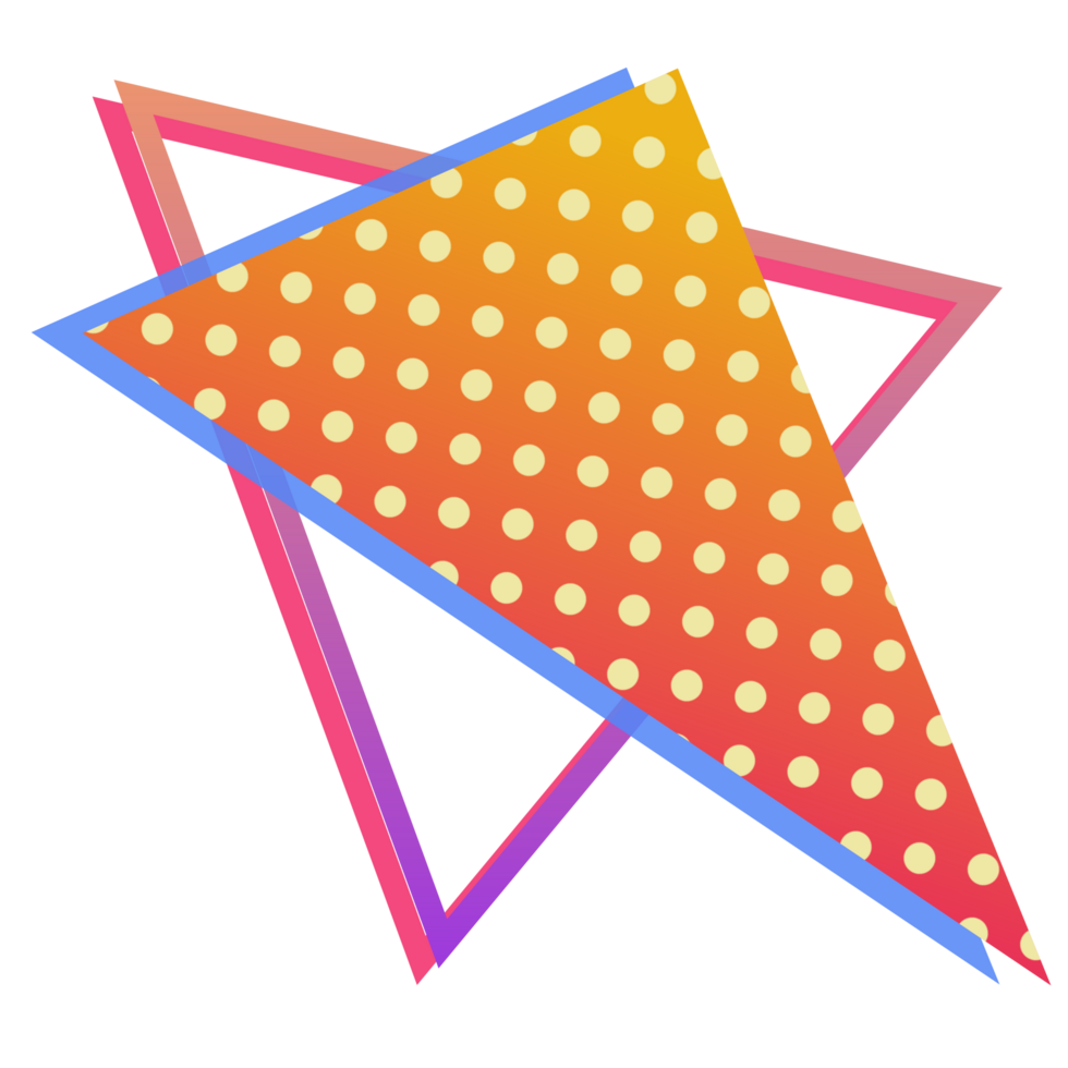 Abstract retro style 80s-90s geometric shapes png