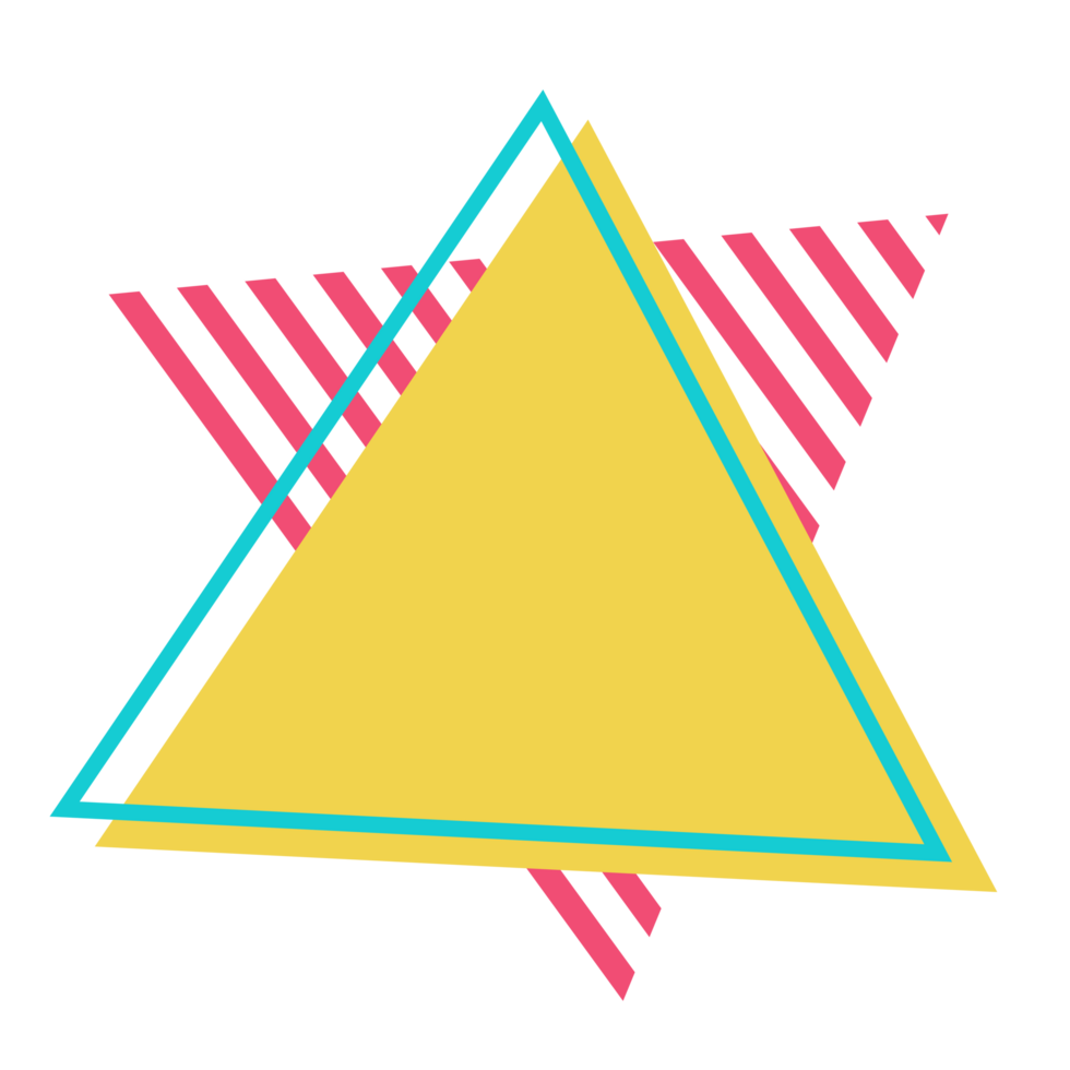 Abstract retro style 80s-90s geometric shapes png
