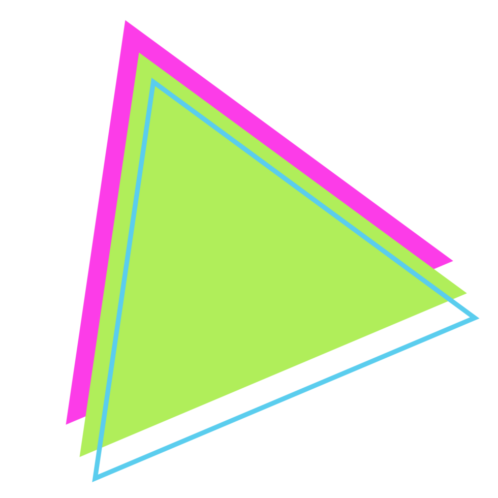 Abstract retro style 80s-90s geometric shapes png