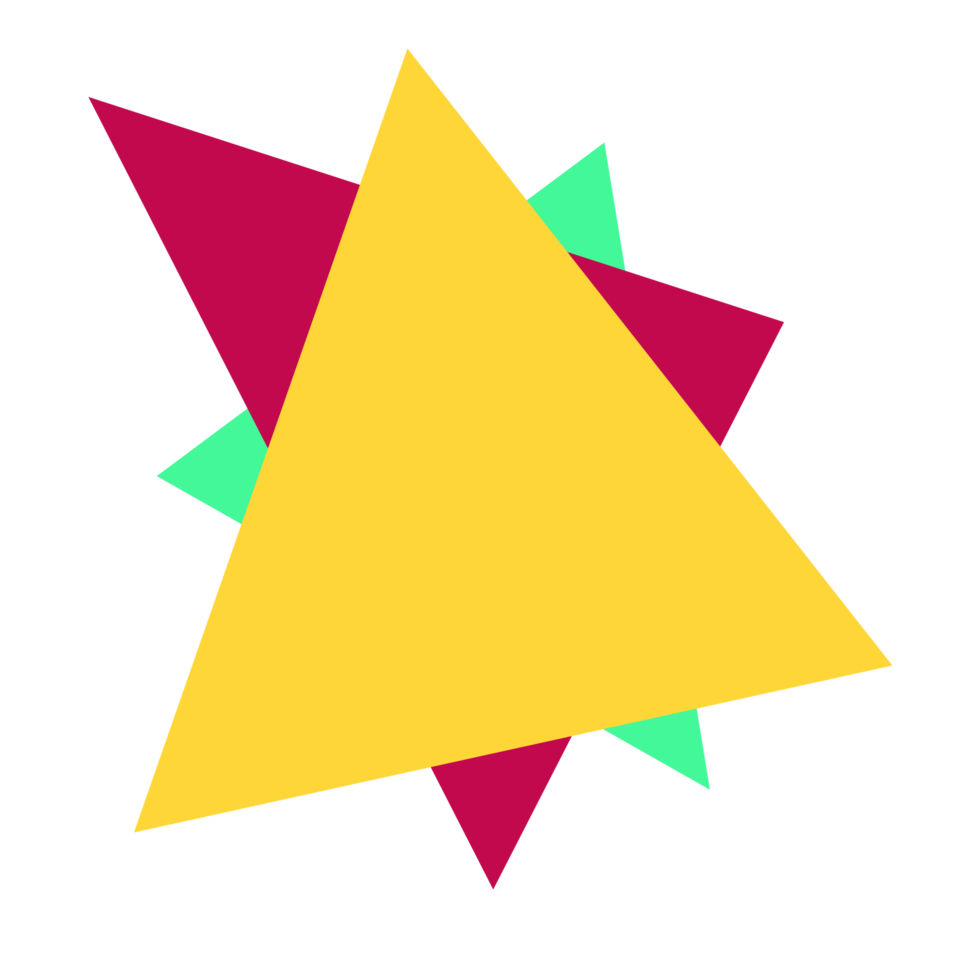 Abstract retro style 80s-90s geometric shapes png
