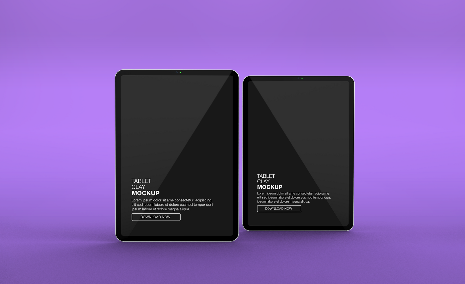 Realistic Tablet Mockup with Stylus on Purple Background psd
