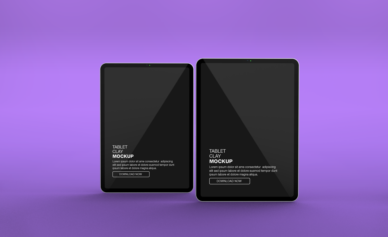 Realistic Tablet Mockup with Stylus on Purple Background psd