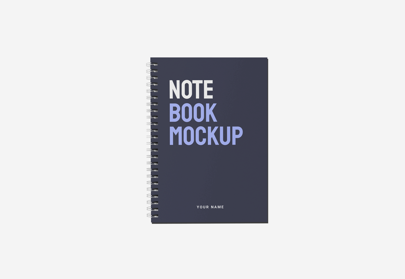 Realistic notebook cover mockup psd