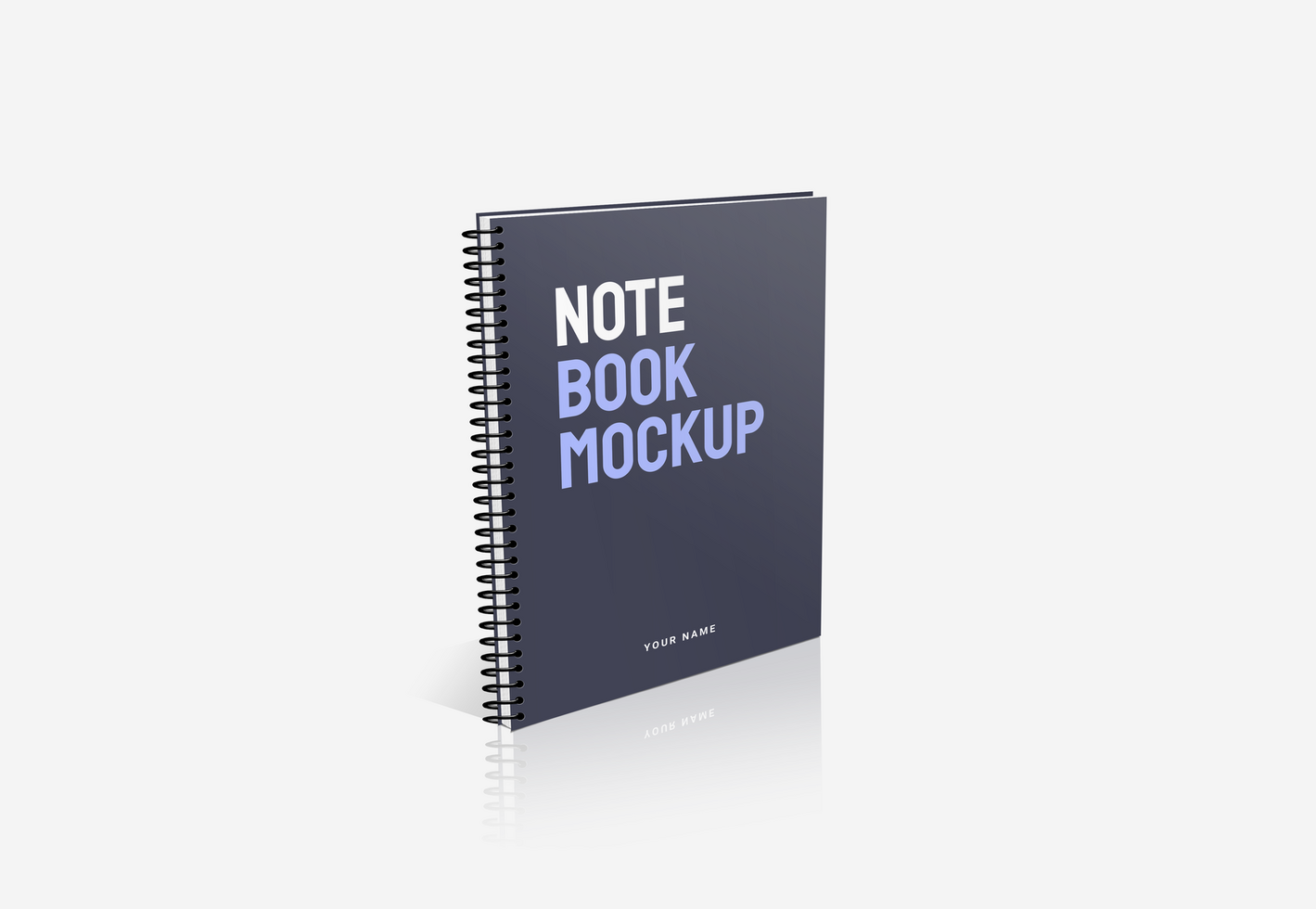 Realistic notebook cover mockup psd