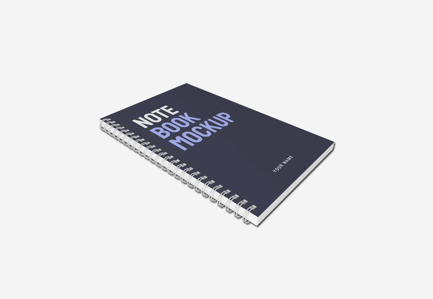 Realistic notebook cover mockup psd