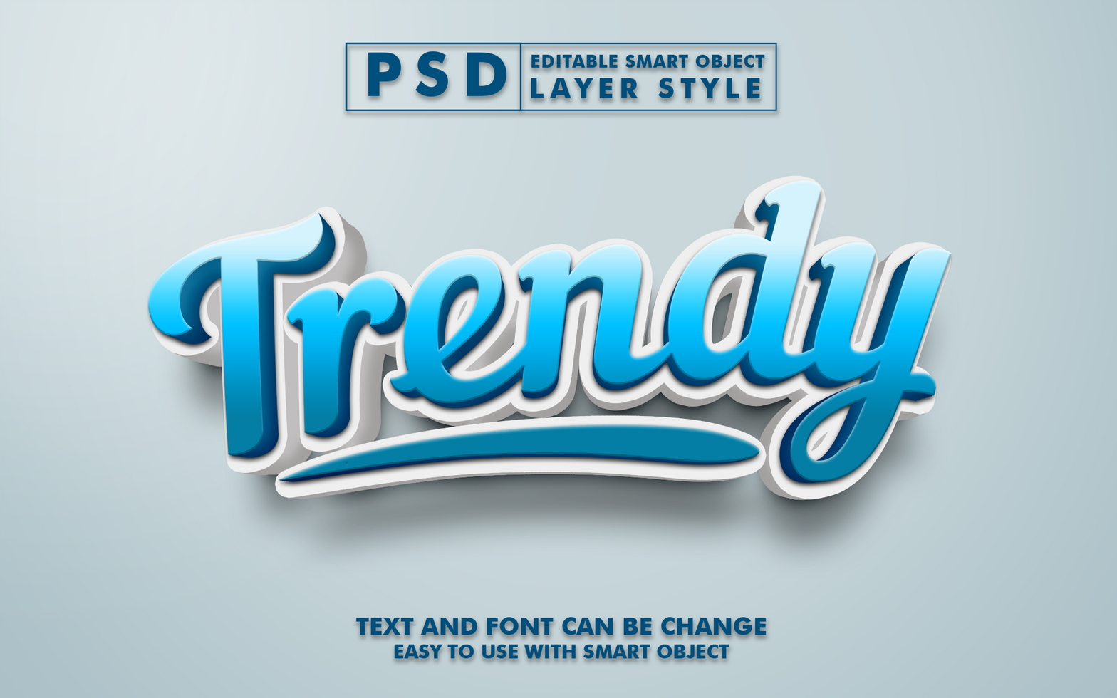 Trendy Editable Text Effect psd