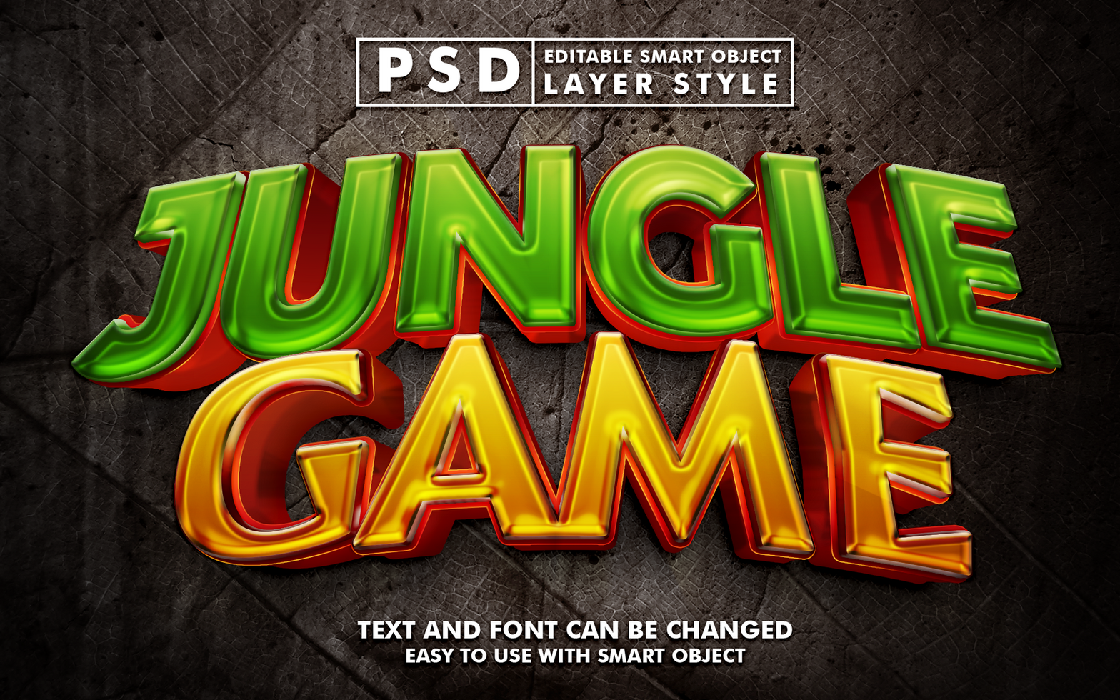Jungle Editable Text Effect psd