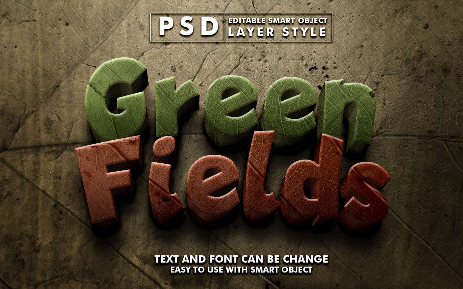 Nature Editable Text Effect psd