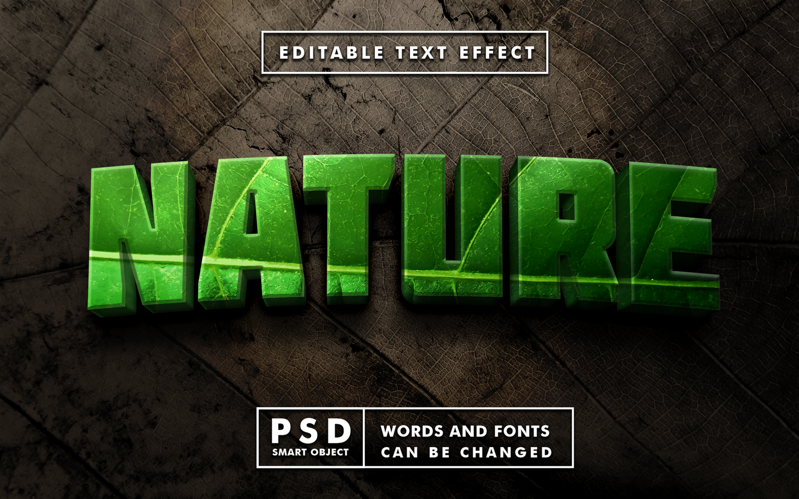 Nature Editable Text Effect psd