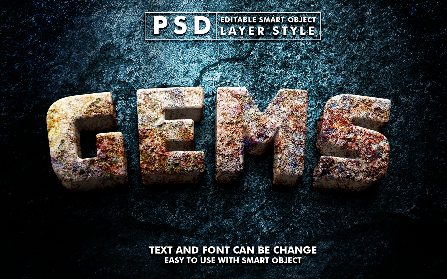 Stone Editable Text Effect psd