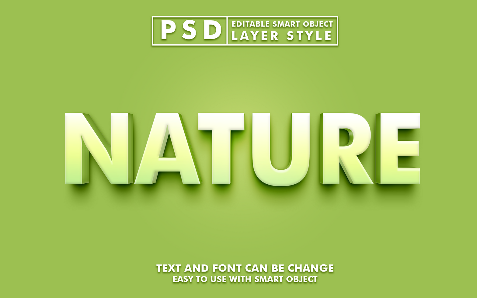 Nature Editable Text Effect psd
