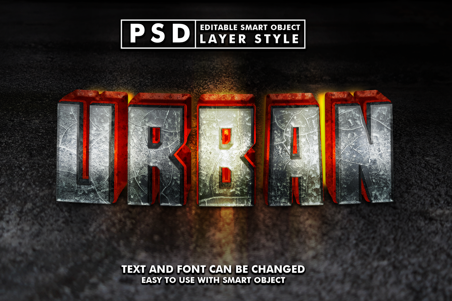 Urban Editable Text Effect psd