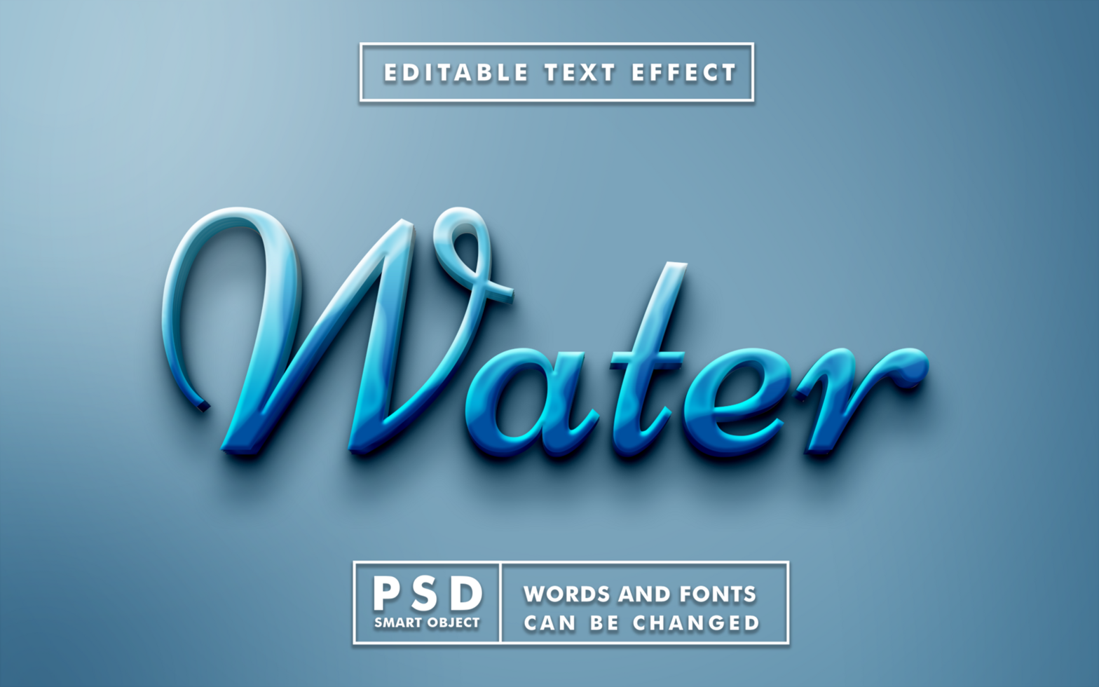 Water Editable Text Effect psd