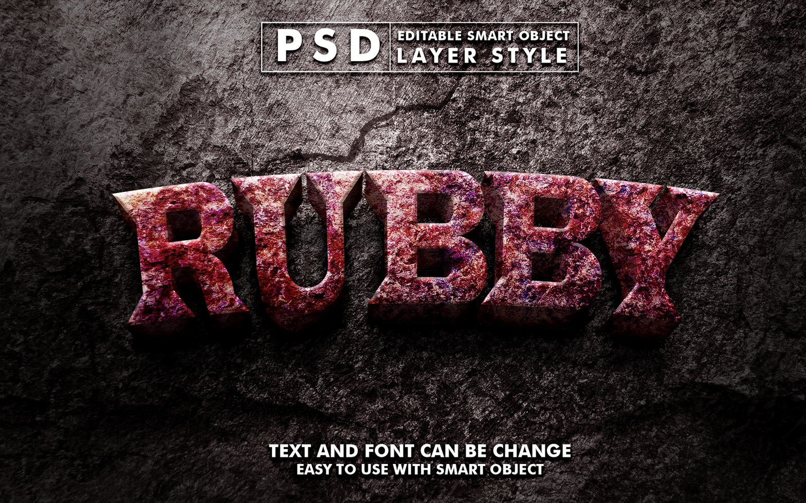 Stone Editable Text Effect psd