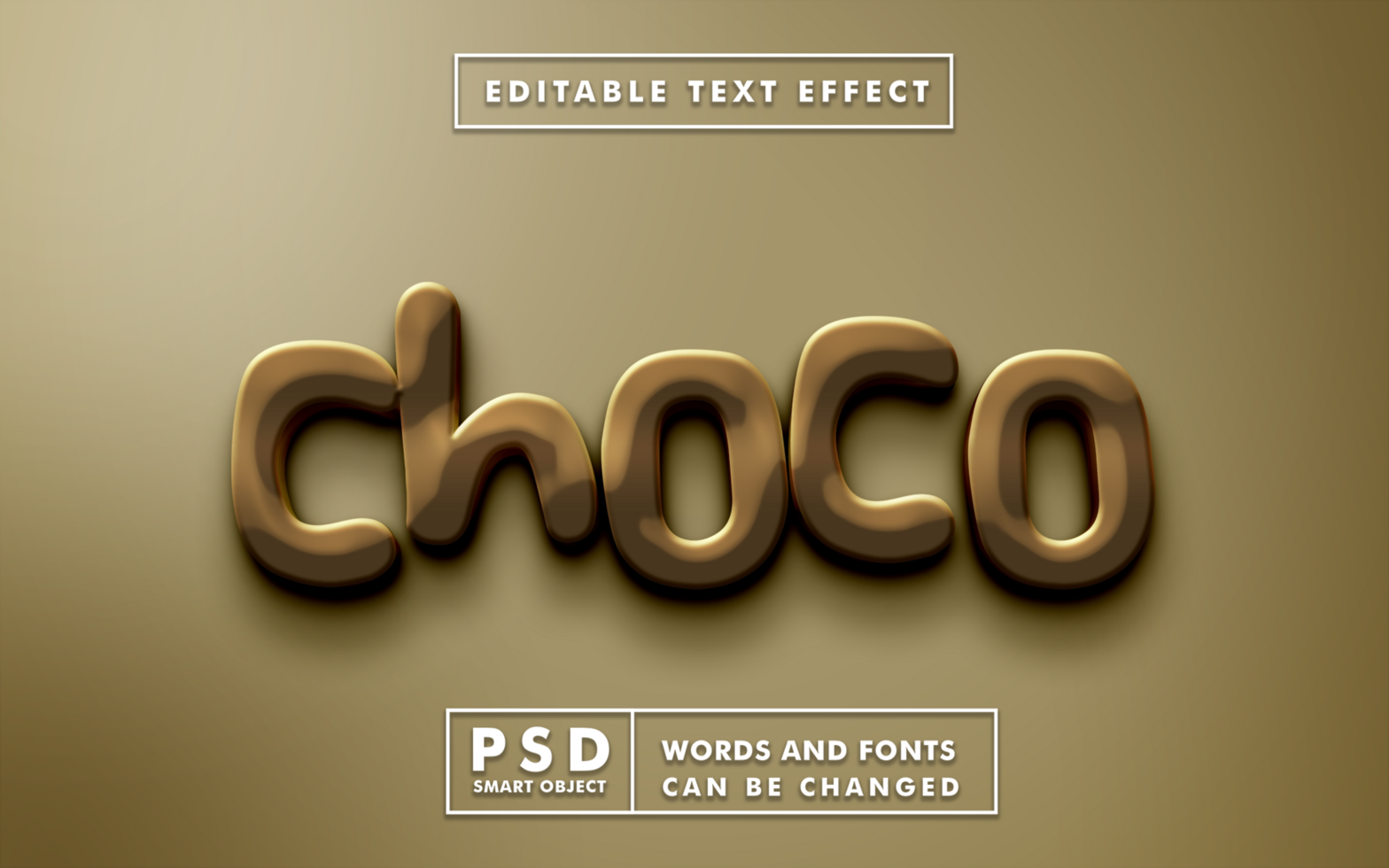 Choco Editable Text Effect psd